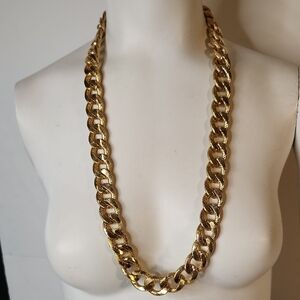 V i n t a g e ::.. Gold Chain Large Link Chain Necklace Luxe Costume Jewelry